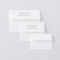 Beach Monogram Thank You Card Envelopes White Baby Blue Both Recipient and Return Addresses Signature Standard