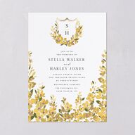 Delphinium Crest Wedding Invitations Daffodil Signature Blank No