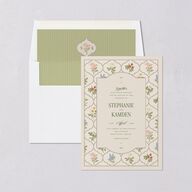 Floral Vintage Lattice Envelope Liners Champagne Standard