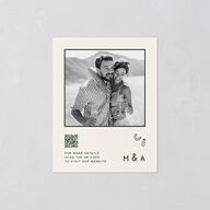Hand Drawn Recipe Save the Date Petite Cards Dark Camo Signature smooth Blank No Standard