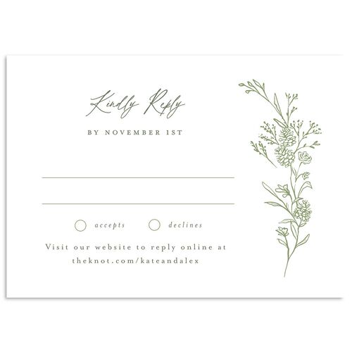 Romantic Branches Wedding Response Cards Eucalyptus Signature Standard