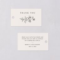 Elegant Minimal Favor Gift Tags Champagne Signature