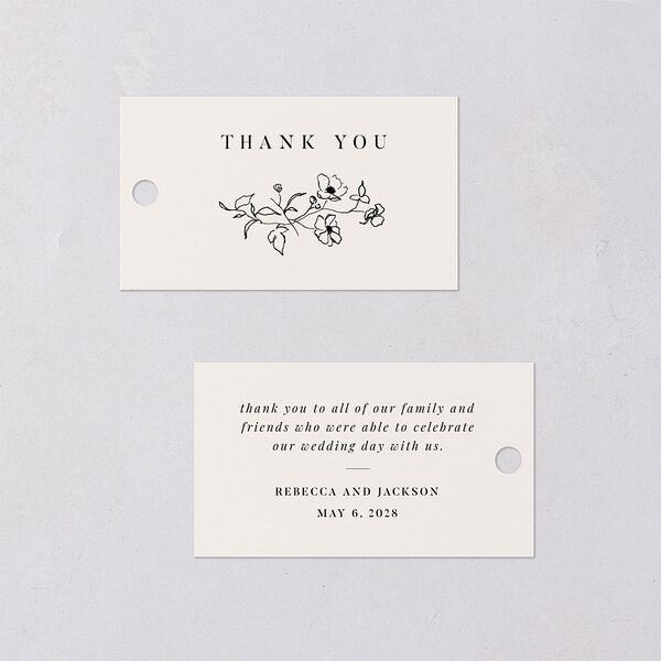 Elegant Minimal Favor Gift Tags Champagne Signature