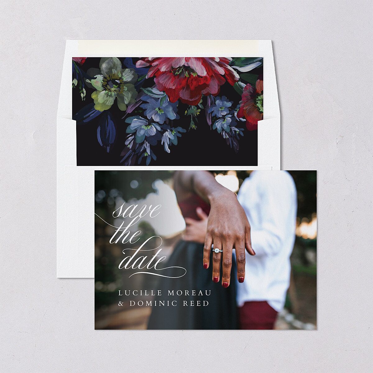 The Union Of Save The Date Cards Pure White Signature smooth Blank No Standard