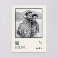 Hand Drawn Recipe Save the Date Cards Dark Camo Signature smooth Blank No Standard