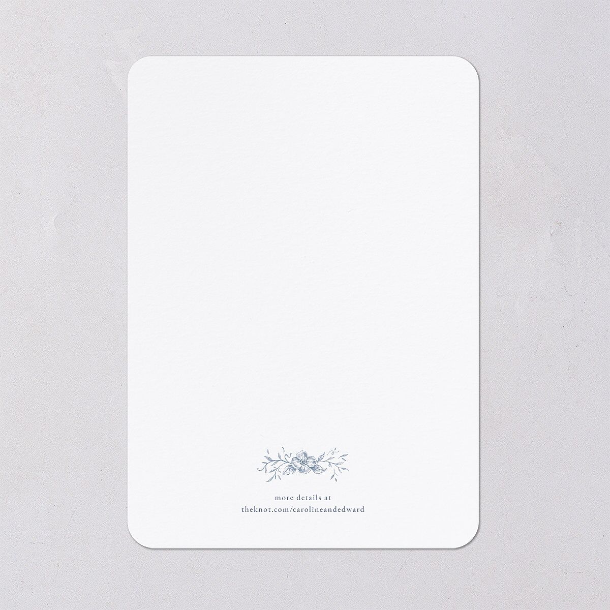 Antique Victorian Botanical Wedding Invitations Dusty Blue Signature Blank No Rounded