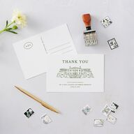 Your Own Classic Italian Venue Thank You Postcards Dark Camo