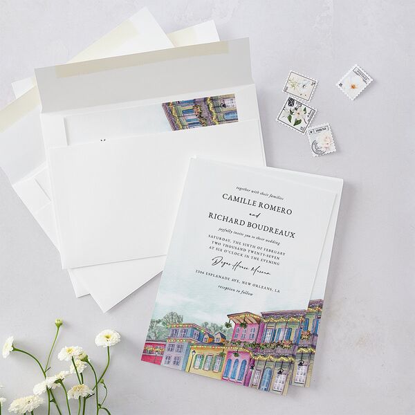 New Orleans Wedding Invitations Dark Night Signature Blank No Standard