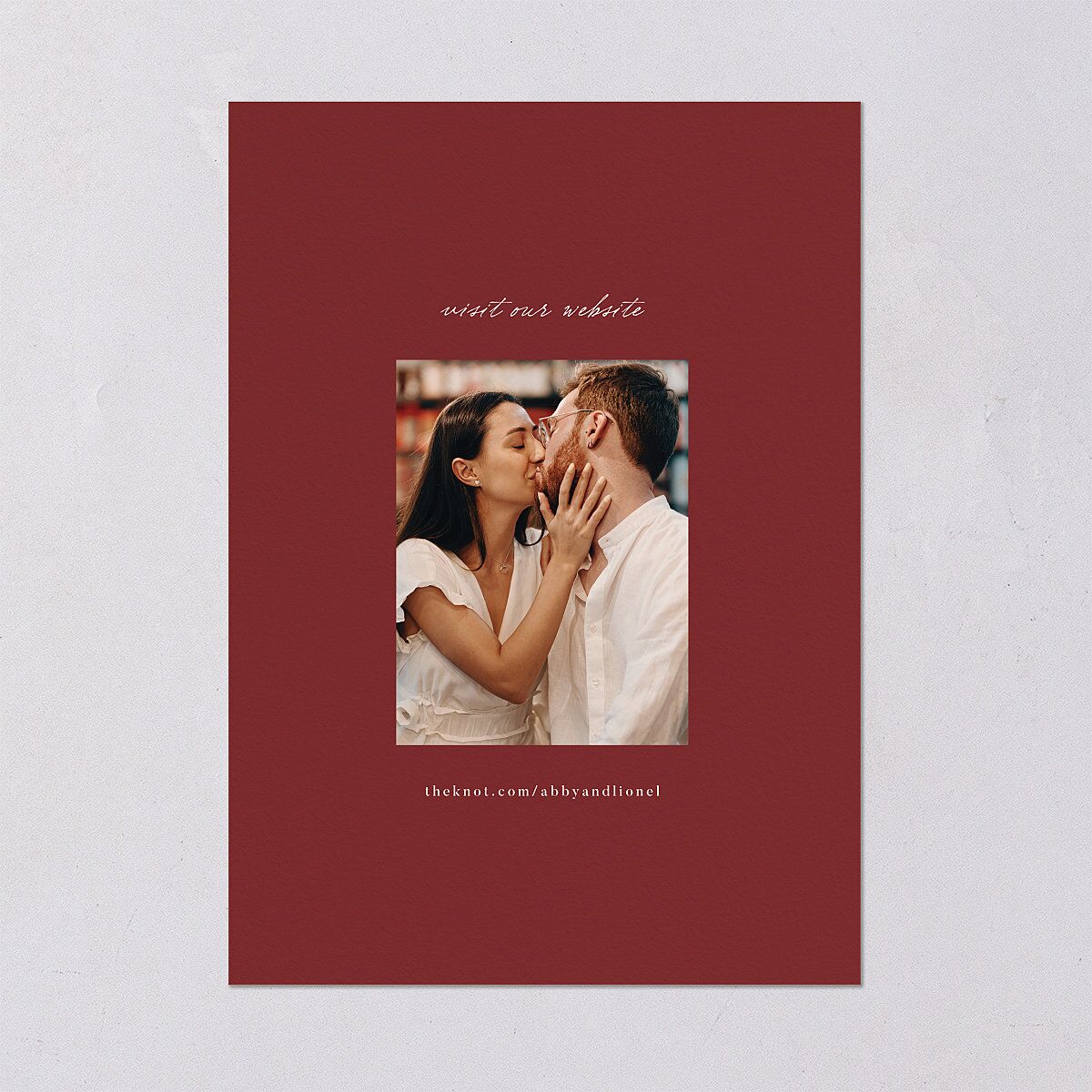 Simple Ballpoint Save the Date Cards Rust Signature smooth Blank No Standard