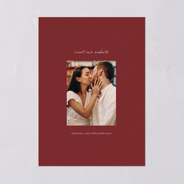 Simple Ballpoint Save the Date Cards Rust Signature smooth Blank No Standard