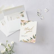Exquisite Garden Thank You Cards Gold Blossom