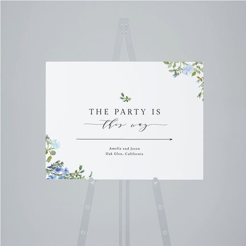 Minimal Floral Standard Direction Sign Medium Ocean Standard Indoor Foam Core M Direction