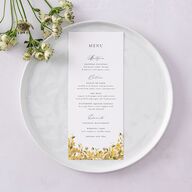 Delphinium Crest Menus Daffodil Signature