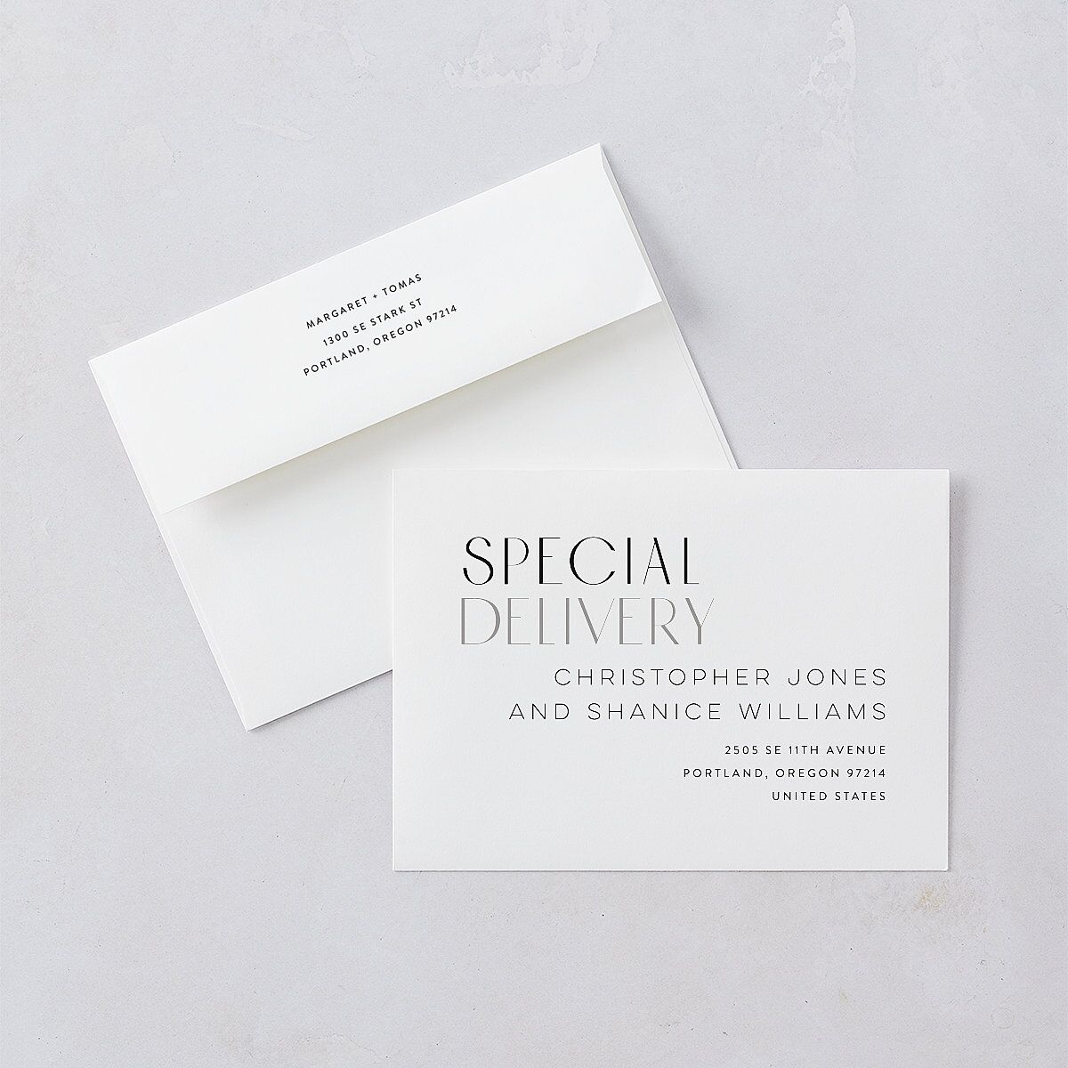 Real Talk Save The Date Cards Cotton Signature smooth Blank No Standard