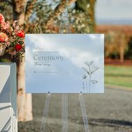 Simple Modern Wildflowers Mirrored Acrylic Direction Sign Medium Deep Olive Mirrored Acrylic M Direction Standard