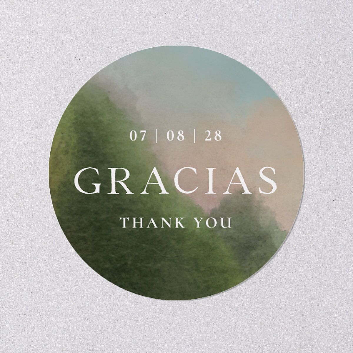 Cordillera Wedding Stickers Olive Circle
