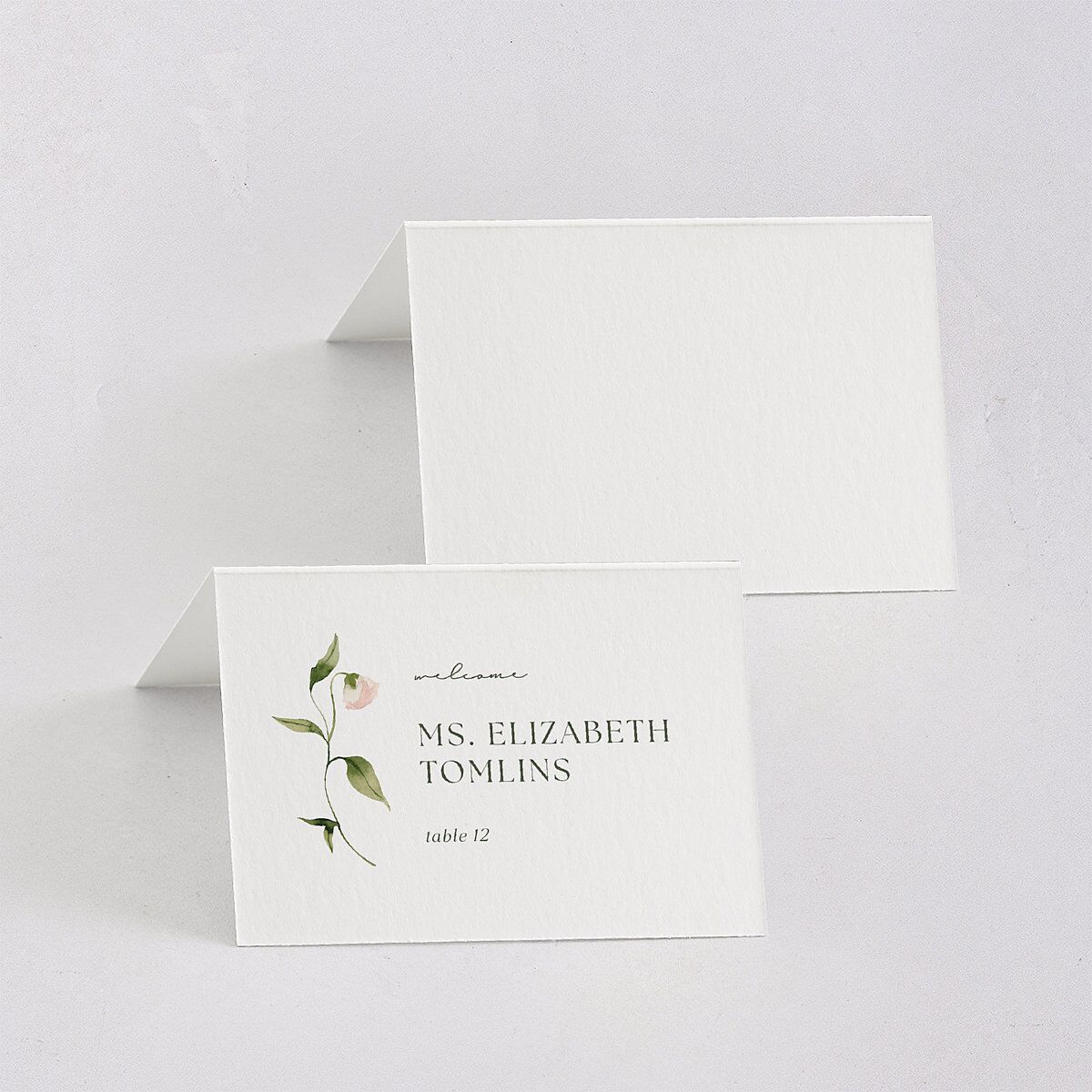 Pastel Garden Place Cards Linen Signature