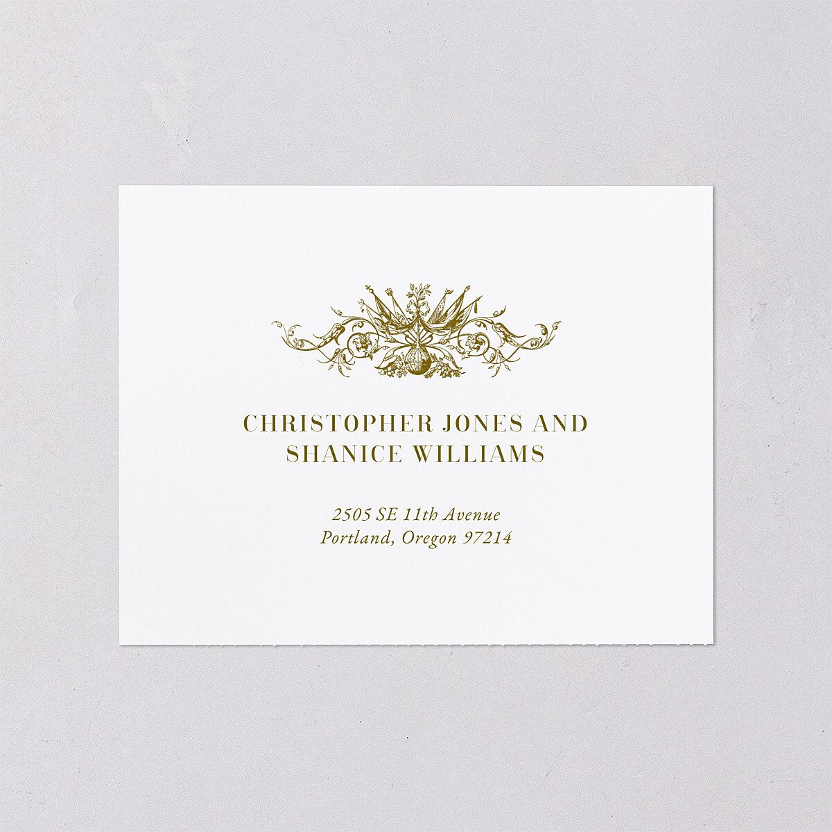 Ornate Vintage Crest All-in-One Wedding Invitations — view 5