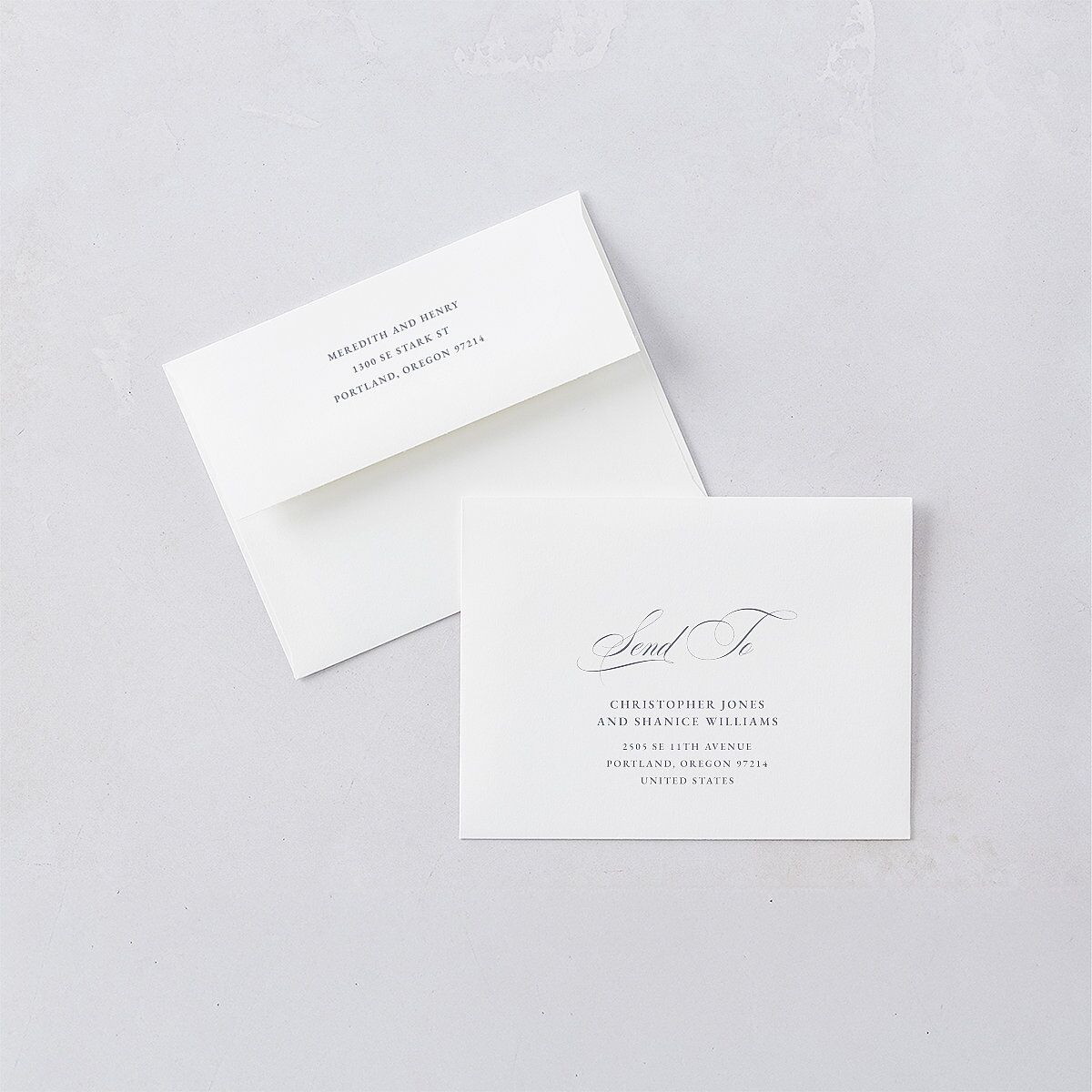 Monogram Branches Botanical Save the Date Petite Cards Regency Blue Signature smooth Blank No Standard
