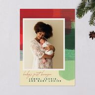 Baby's First Kwanza Painted Watercolor Holiday Cards Red Clay Signature Blank Portrait  Standard