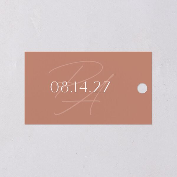 Striking Scene Favor Gift Tags Dusty Rose Signature