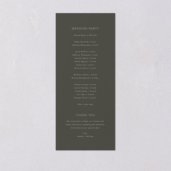 Ornate Love Song Wedding Programs Gold Hunter Green Signature