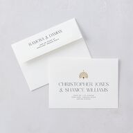 Modern Deco Wedding Invitations Gold Charcoal Signature Blank No Standard