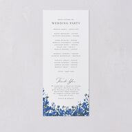 Delphinium Crest Wedding Programs Sea Blue Signature