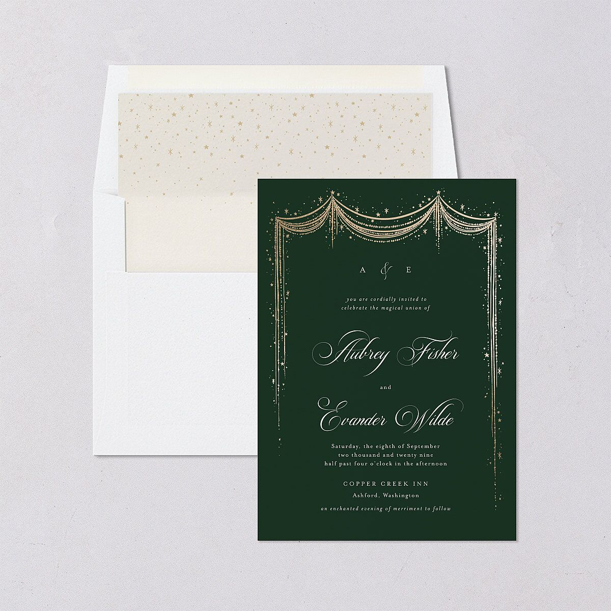 Fairytale Luxury Envelope Liners Dark Emerald Standard