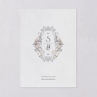 Gothic Date Save the Date Cards Pure White Signature smooth Blank No Standard