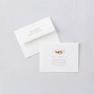 Bohemian Garden Save the Date Magnet Envelopes White Cream Both Recipient and Return Addresses Signature Standard