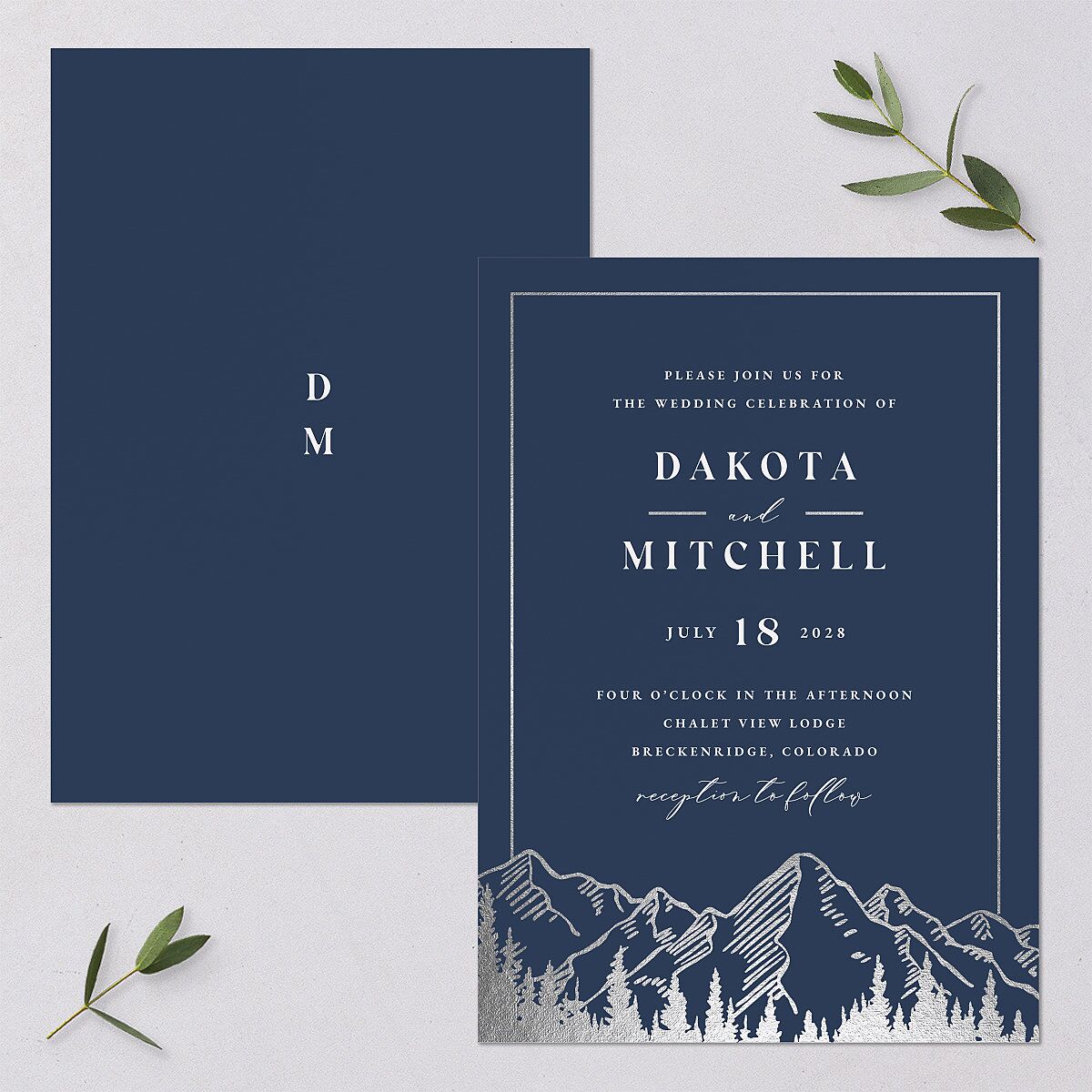 Mountain Escape Wedding Invitations — view 1