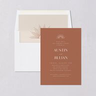Modern Romantic Rehearsal Dinner Invitations Chestnut Signature Blank