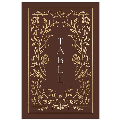 Storybook Filigree Table Numbers Gold Chocolate Signature
