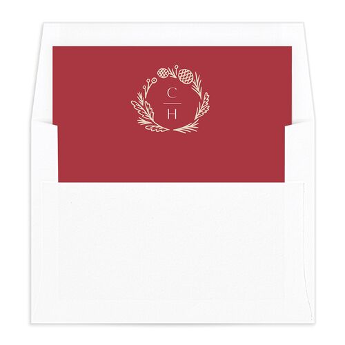 Pinecone Frame Envelope Liners - Red