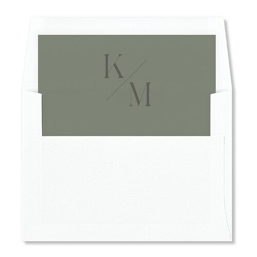 Monogram Slant Envelope Liners Thyme Standard
