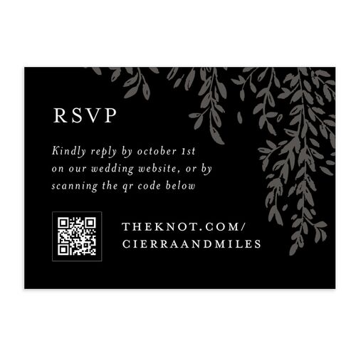Emerald Forest QR Code RSVP Cards Midnight Signature Standard