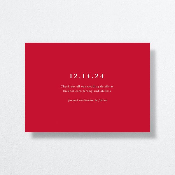 Holiday Bouquet Save the Date Cards Crimson Signature smooth