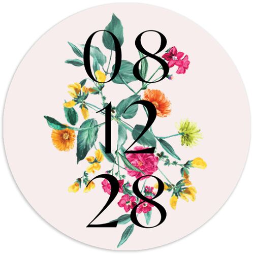 Indian Ascending Garland Wedding Stickers Peony Circle