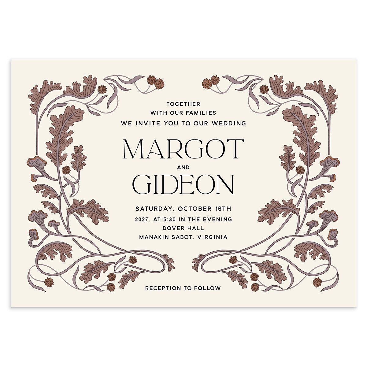 Climbing Leaves Wedding Invitations
