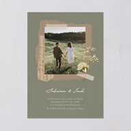 Scrapbook Photo Wedding Invitations Thyme Signature Blank No Standard