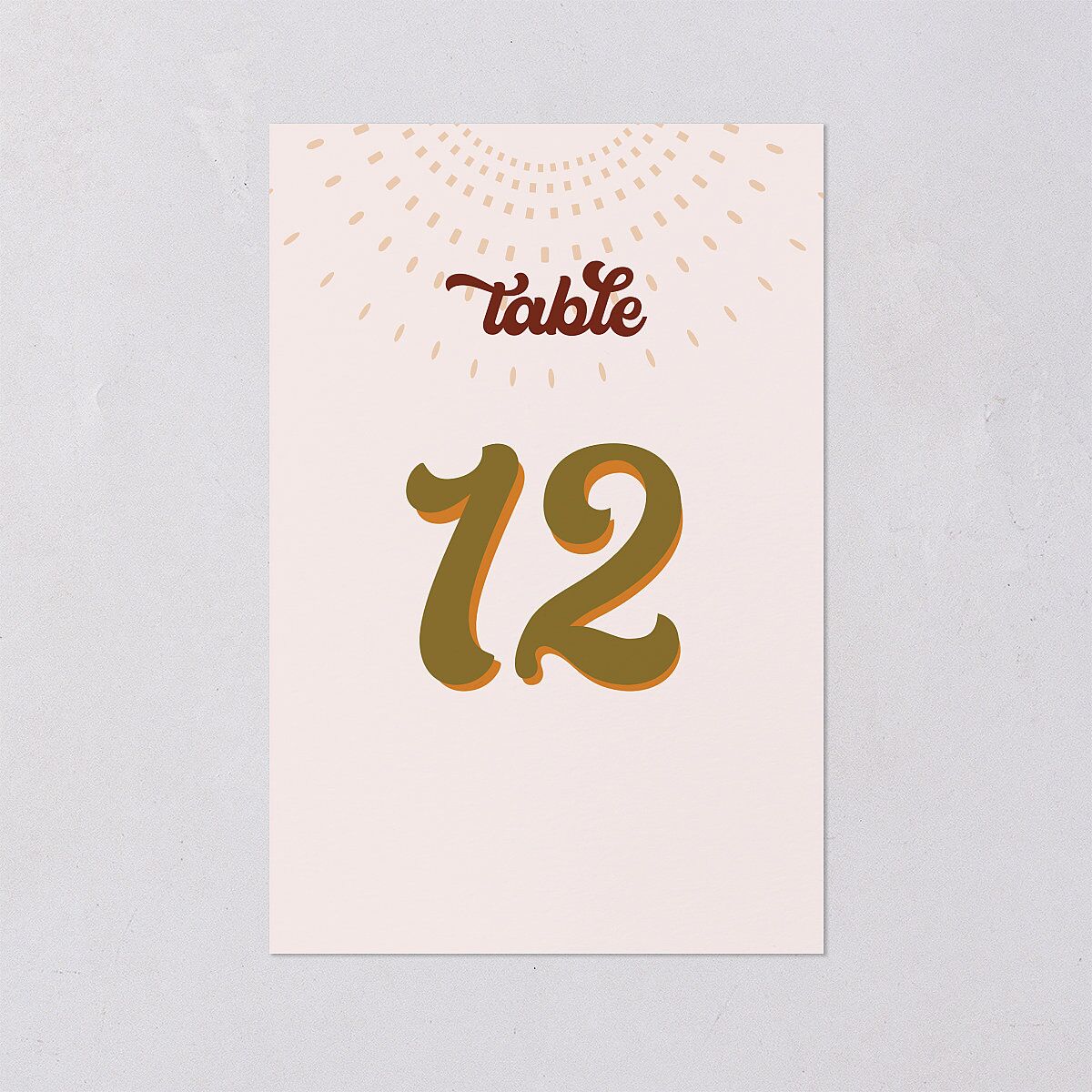 Disco Love Table Numbers Umber Signature
