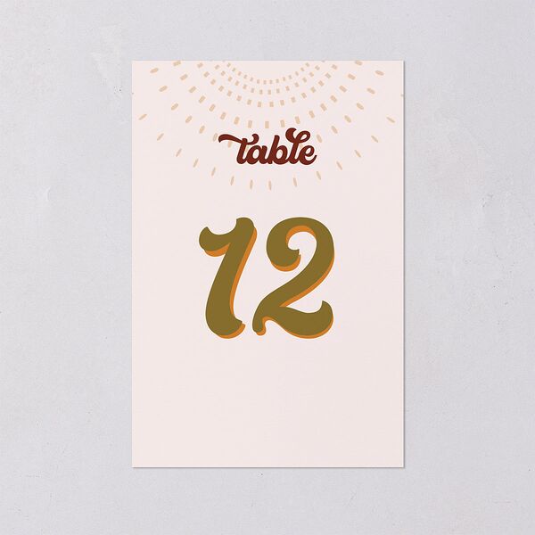 Disco Love Table Numbers Umber Signature