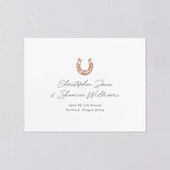 Western Wild Horses All-in-One Wedding Invitations Copper Signature Light Both Recipient and Return Addresses No