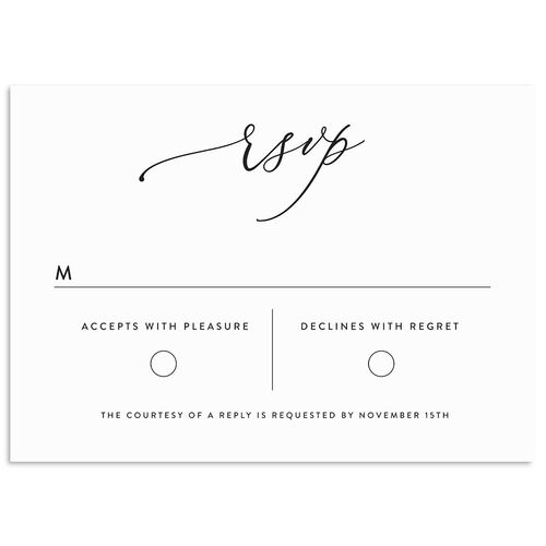 Blooming Botanical Wedding Response Cards Midnight Signature Standard