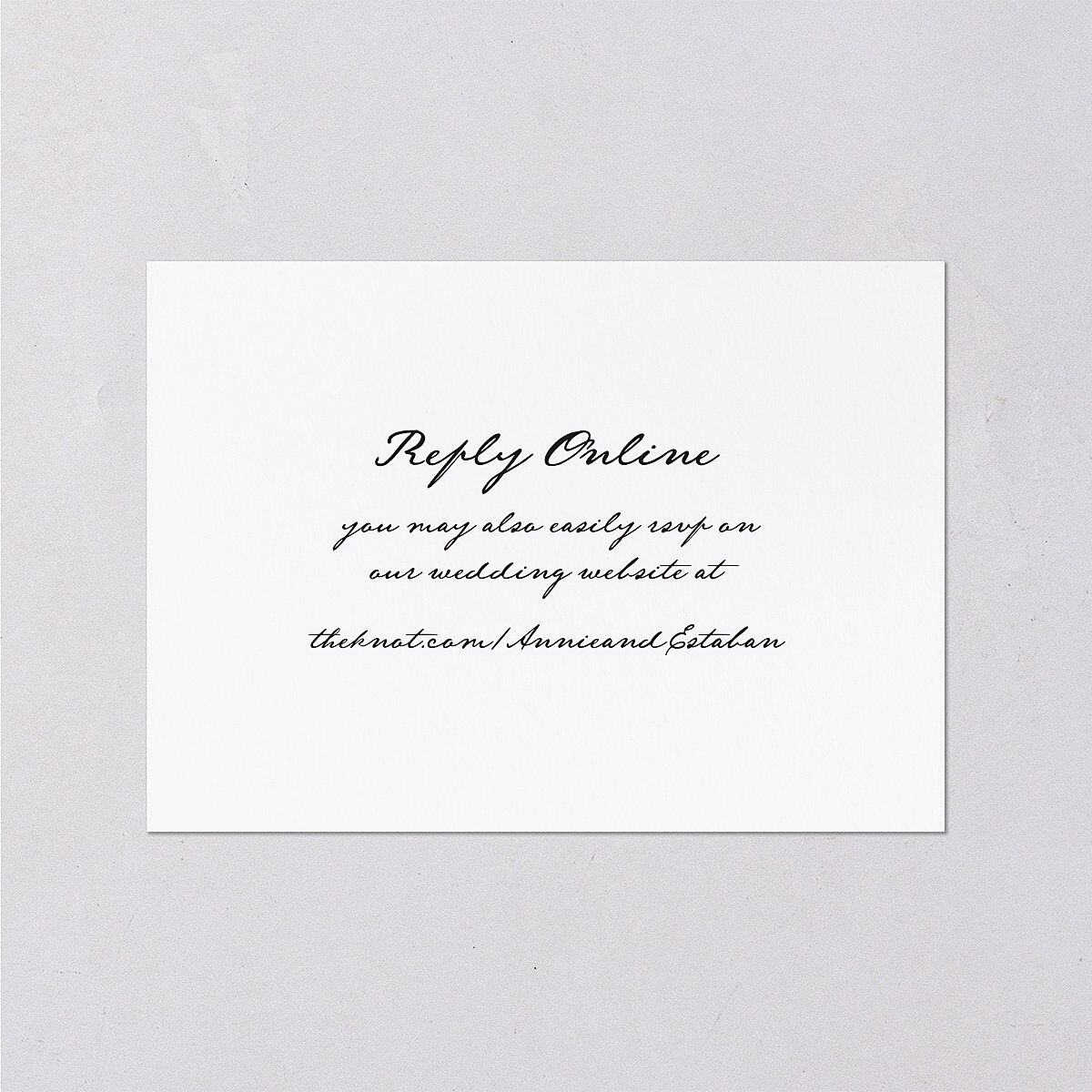 Vintage Candelabra with Bow Wedding Response Cards Charcoal Signature Standard