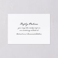 Vintage Candelabra with Bow Wedding Response Cards Charcoal Signature Standard
