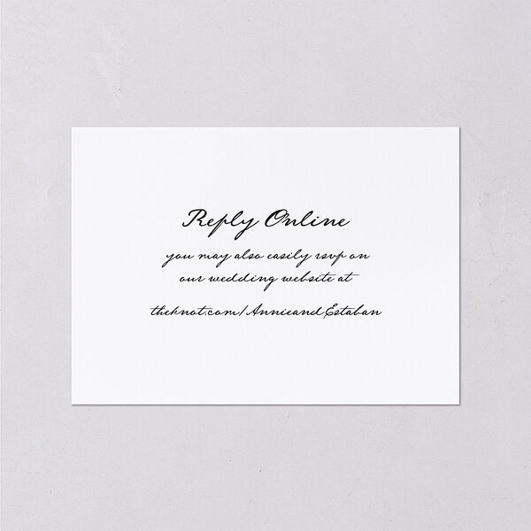 Vintage Candelabra with Bow Wedding Response Cards Charcoal Signature Standard