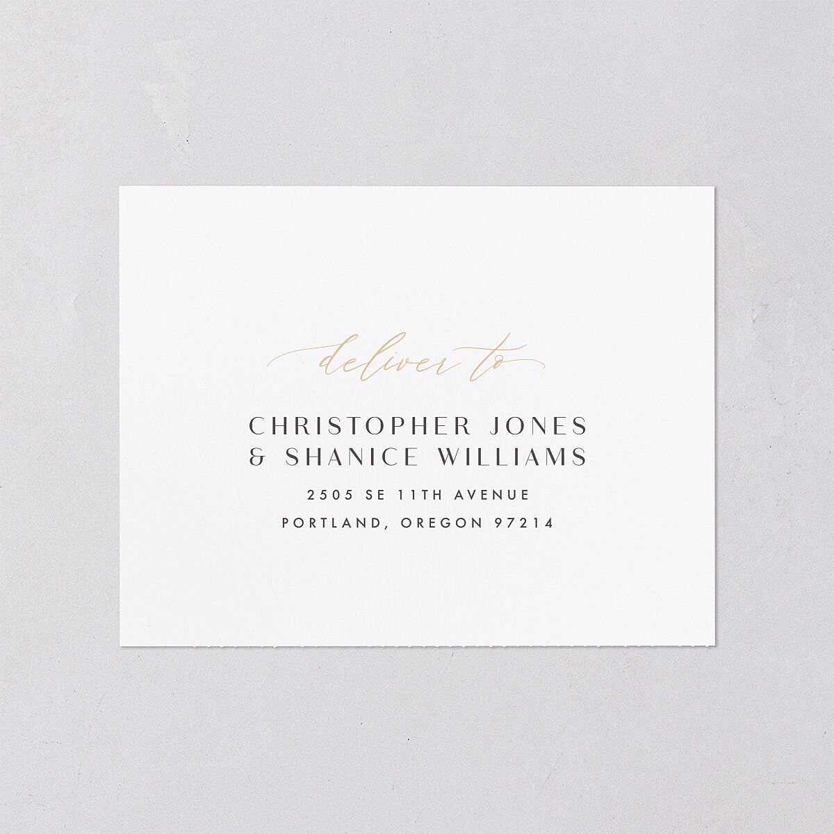 Sparkling Romance All-in-One Wedding Invitations Moody Blue Signature Light Both Recipient and Return Addresses No