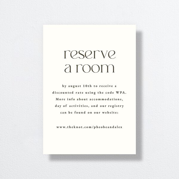 Striking Portrait Wedding Enclosure Cards Pure White Signature Standard